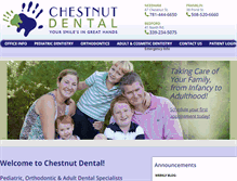 Tablet Screenshot of chestnutdental.com